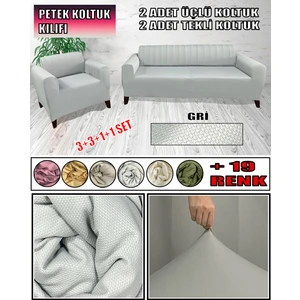 Yeni Mikro Petek Kumaş 2 Adet Üçlü-2 Adet Tekli Koltuk Kılıfı Seti Arkası Dahil Kapatıyoruz.