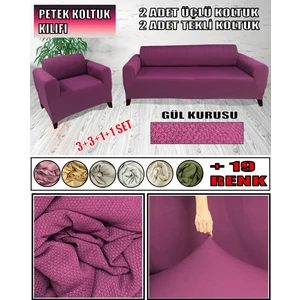 Yeni Mikro Petek Kumaş 2 Adet Üçlü-2 Adet Tekli Koltuk Kılıfı Seti Arkası Dahil Kapatıyoruz.