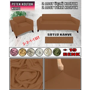 GL Home Yeni Mikro Petek Kumaş 2 Adet Üçlü-2 Adet Tekli Koltuk Kılıfı Seti Arkası Dahil Kapatıyoruz.
