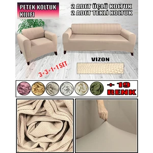 Yeni Mikro Petek Kumaş 2 Adet Üçlü-2 Adet Tekli Koltuk Kılıfı Seti Arkası Dahil Kapatıyoruz.