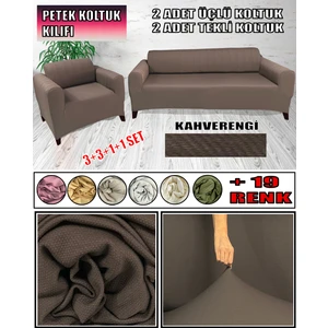 Yeni Mikro Petek Kumaş 2 Adet Üçlü-2 Adet Tekli Koltuk Kılıfı Seti Arkası Dahil Kapatıyoruz.