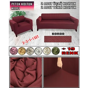 GL Home Yeni Mikro Petek Kumaş 2 Adet Üçlü-2 Adet Tekli Koltuk Kılıfı Seti Arkası Dahil Kapatıyoruz.