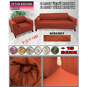 GL Home Yeni Mikro Petek Kumaş 2 Adet Üçlü-2 Adet Tekli Koltuk Kılıfı Seti Arkası Dahil Kapatıyoruz.