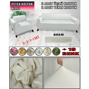 GL Home Yeni Mikro Petek Kumaş 2 Adet Üçlü-2 Adet Tekli Koltuk Kılıfı Seti Arkası Dahil Kapatıyoruz.