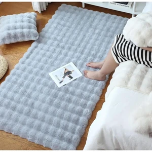 Saraz Halı Puffy Bubble Tavşan Tüyü Kaymaz Makinede Yıkanabilir Salon Koridor Mutfak Halı