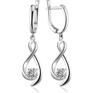 925 Ayar Gümüş Sonsuzluk Sallantılı Bayan Küpe