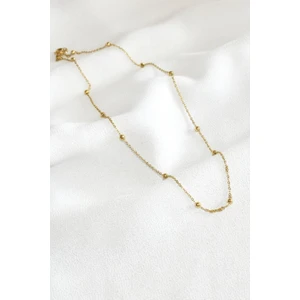 Gold Ince Toplu Zincir Model Kolye 45 cm