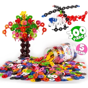 Luxury Masterflakes Eğitici Kilitli Diskler Stem Eğitimi Uyumlu 5 Renk 300 Parça Yapı Oyuncak Seti Flakes 1 Adet