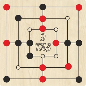 Ahşap Zeka ve Strateji Oyunu Seti 6 Lı, Dama+3 Taş+9 Taş + Bihar + Surakarta ve Tic-Tac-Toe