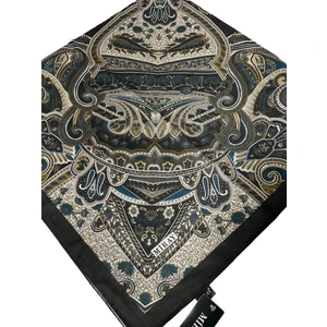 120X120 Etnik Desenli Soft Pamuk Eşarp - 04919