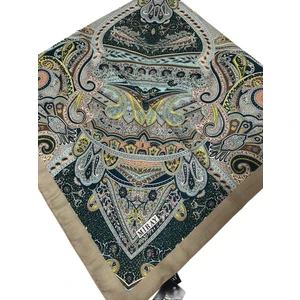 120X120 Etnik Desenli Soft Pamuk Eşarp - 04919