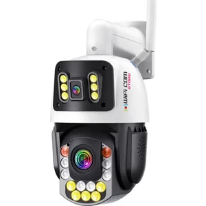 Icsee 8 Mp Çift Kameralı 42X Optik Zoom Metal Kasalı Ptz Wifi Kamera Profesyonel Seri