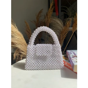 Beyaz Incili El Çantası