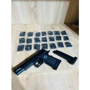 Boncuklu  22X15 cm Boncuk Atan Silah + 21 Paket Boncuk