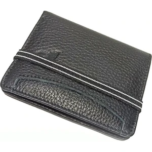 Özel  Deri Lastikli 20 Kartlık Kredi Kart Cüzdanı 10 cm x 8 cm