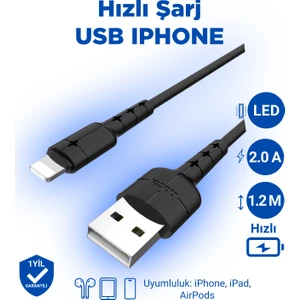 X30 Star Apple iPhone Uyumlu Lightning To Usb-A  Şarj Kablosu