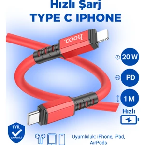 X85 Apple iPhone Uyumlu 20W Pd Lightning To Type-C Hızlı Şarj Veri Kablosu