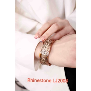 Organic YOU Rhınestone Collectıon LJ2008 Özgün  Buruşuk Desenli Bakır Burgu Tasarım Bileklik