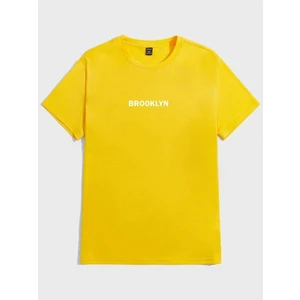Erkek Beyaz Brooklyn Oversize Bisiklet Yaka Tshirt