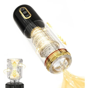 Ileri Geri Hareket Eden Isınan Şarjlı Emici Farkle 10 Fraklı Titreşim Modu Erkek Mastürbatör Güçlü