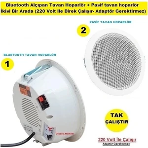 Bluetooth Alçıpan Tavan Hoparlör - Pasif Tavan Hoparlör Ikisi Bir Arada