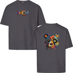 Book OrBook Beariliant  Çift Iplik Dokumalı Rahat Kalıp PAMUK T-Shirt