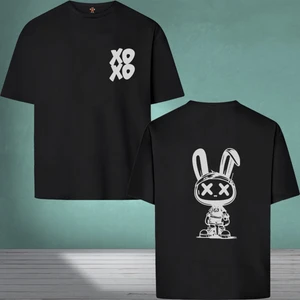 Book OrBook Charming Bunny Çift Iplik Dokumalı  Pamuk Premium T-Shirt