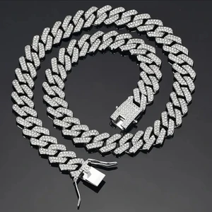 Takı Accessory Cuban Chain Taşlı Kolye 59 cm
