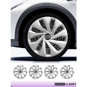 CVL Auto Market   Renault Clio 3 15 Inç Jant Kapağı Amblemli Gri [4 Adet Kapak] 130  CVL-ADT2185