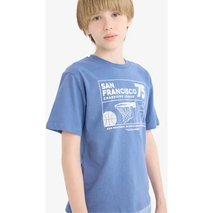 Erkek Çocuk Bisiklet Yaka Baskılı Kısa Kollu Tişört E6309A825HS