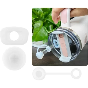 Quencher Uyumlu 3’lü Silikon Set – Sızdırmaz Tıpa, Pipet Koruyucu ve Taban Kılıfı