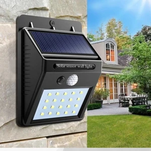 Maxilife Güneş Enerjili Hareket Sensörlü 20 Ledli Duvar Lambası