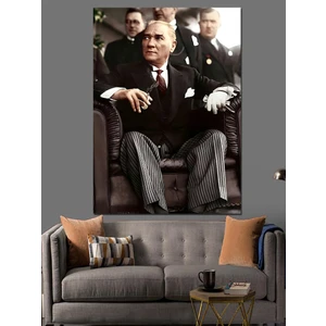 Mustafa Kemal Atatürk Dekoratif Kanvas - Mdf Ahşap Tablo