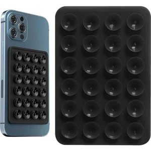 Bilişim Akademi Silikon Vantuzlu Telefon Tutucu, Cep Telefonu Için Kaymaz Yapışkanlı Siyah