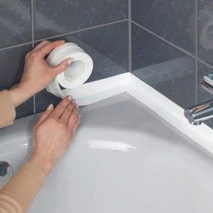 Mutfak Lavabo Su Sızdırmaz Bant Su Geçirmez Kenar Bandı Sızdırmazlık Tamir Beyaz
