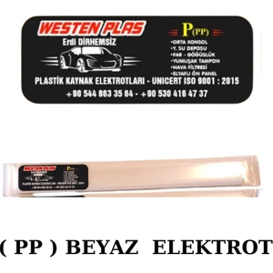Plastik Kaynak Elektrotu  ( Pp ) Beyaz