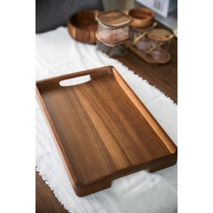 Akasya Servis Sunum Tepsisi Dikdörtgen 41X27X4 cm