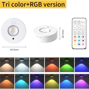 De Beers Rgb Beyaz LED Gece Lambası Ir Uzaktan Kumandalı Lamba Kablosuz Dolap Altı Işıkları Vitrin Dolabı Için Spot Işığı (Yurt Dışından)