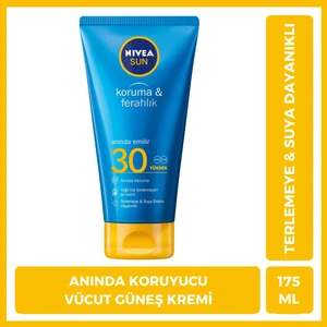 SUN SPF30 Yüksek Güneş Koruyucu ve Ferahlatıcı Krem 175ml, UVA UVB Koruması, Suya Karşı Dayanıklı