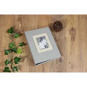 NRCN 13x18 cm 100'lük Koton Desenli Lüks Fotoğraf Albümü (Vizon)