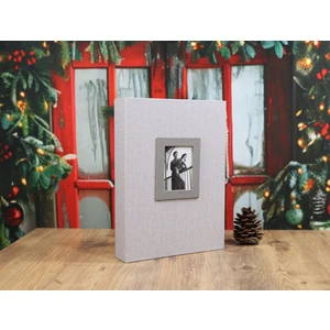 NRCN 13x18 cm 200'lük Koton Desenli Lüks Fotoğraf Albümü (Vizon)