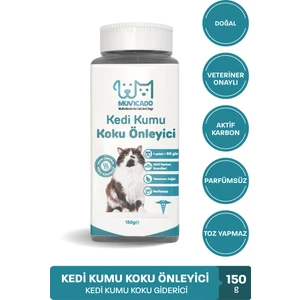 Kedi Kumu Koku Önleyici- Kedi Kumu Aktif Karbon - Kedi Kumu Tuvalet Koku Giderici Parfümsüz 150 gr