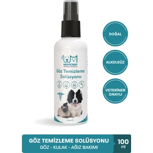 Kedi Köpek Göz Kulak Ağız Bakım Solüsyonu Yüz Deri Temizleme Hijyen Spreyi 100 Ml