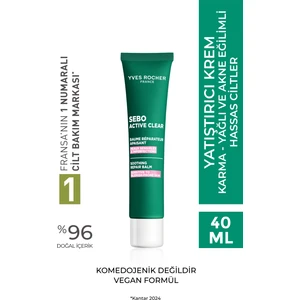 Yves Rocher Hassas Cilt Yatıştırıcı Krem-Bisabolol&Allantoin&Aloe Vera-Sebo Active Clear Botanik Kompleks-40ml