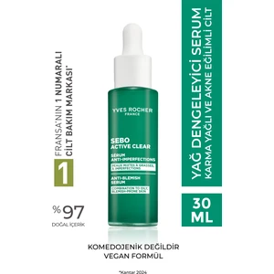 Yves Rocher Arındırıcı Yağ Dengeleyici Serum-Süksinik Asit&Çinko-Sebo Active Clear Botanik Kompleks-30 ml
