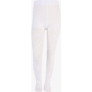 Pretty Daisy Zigzag Beyaz Külotlu Çorap