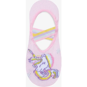 Kız Çocuk Unicorn Lila Babet Çorap