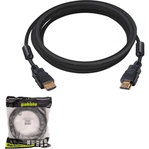 HDMI Kablosu 5mt Gold 3D 4K Örgülü Filtreli Gabble Gab-05