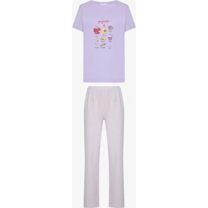 Gazpacho Lila Pantolon Pijama Takımı