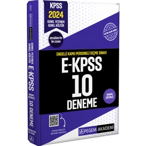 2024 E-KPSS Engelli Kamu Personeli Seçme Sınavı Tamamı Çözümlü 10